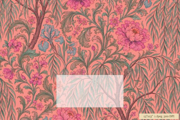 Download Morris Floral Botanical Coral Pink - Botanical Collection