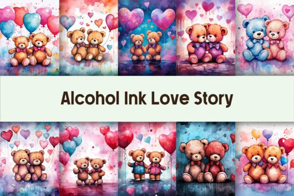 Download Alcohol Ink Love Story Background - Background Collection