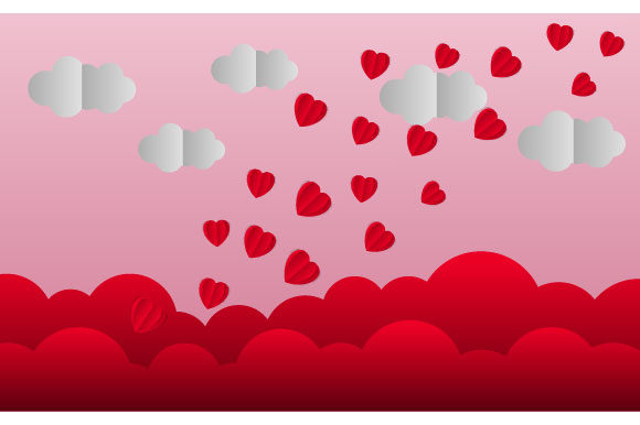 Download Love Story Background Paper Cut Concept - Background Collection