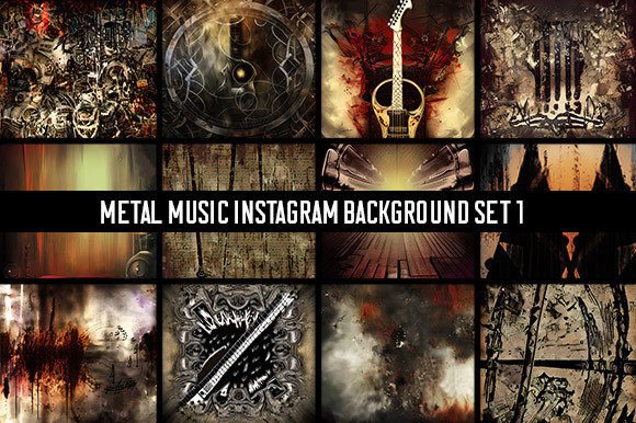 Download 12 Metal Music Instagram Backgrounds Set - Background Collection